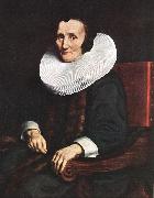 MAES, Nicolaes Portrait of Margaretha de Geer, Wife of Jacob Trip oil on canvas